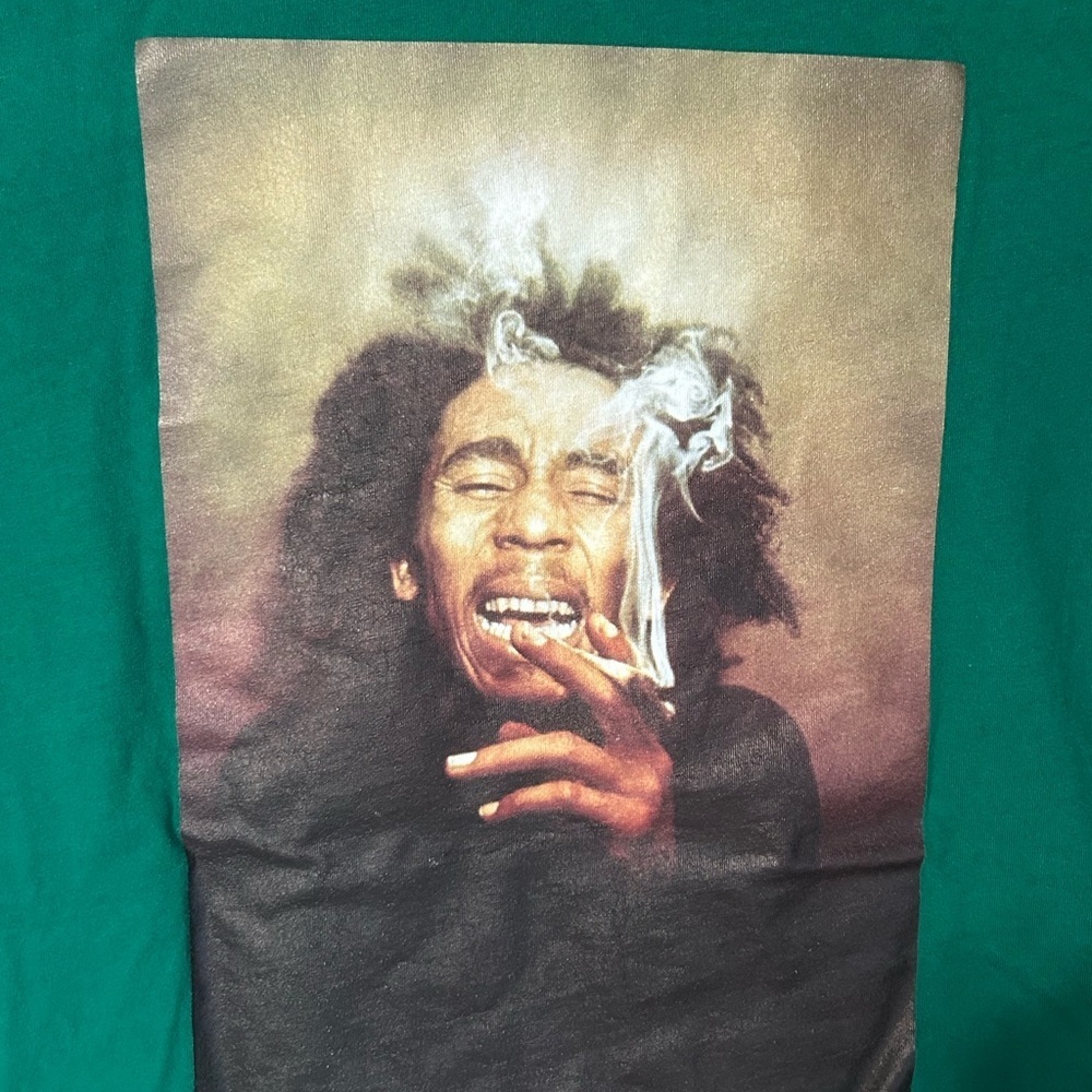 Bob Marley Shirt Green SP Shoe Palace Men’s Large Music Casual Band - Picture 5 of 7